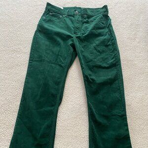 Gap, Cigarette High Rise, Green Corduroys, Size 4 (27")